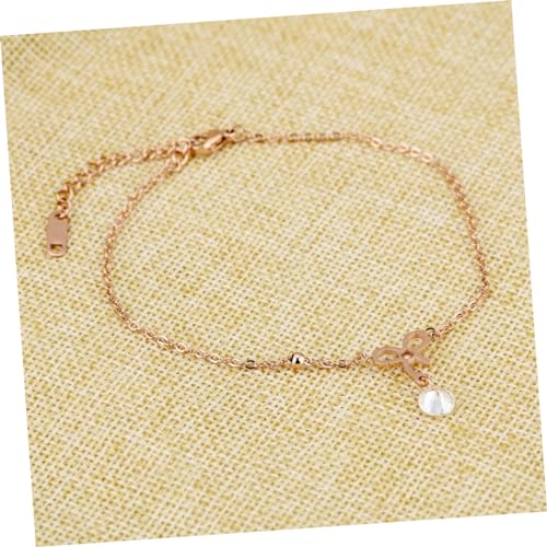 Tobillera de diamantes lazo creativo accesorio de moda 6