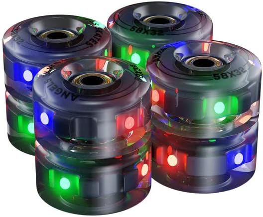 Angels Skates Ruedas de repuesto 2.283 x 1.496in, ruedas de patín cuádruple de dureza 85A con rodamiento instalado adecuadas para patinaje sobre