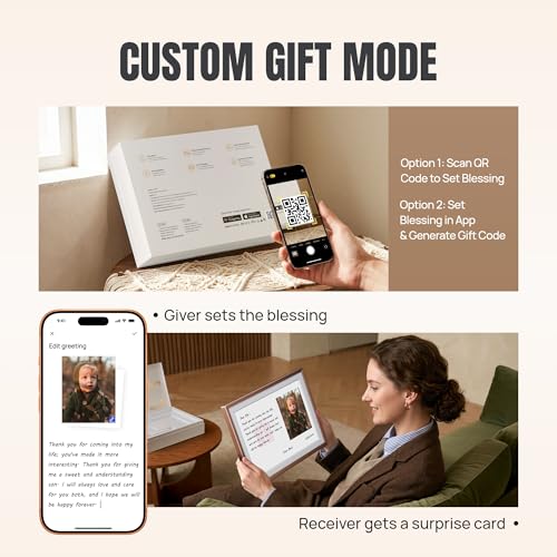 Image of ARZOPA 14 inch WiFi Digital Picture Frame Free Cloud Storage No Subscription 1920x1200 Touchscreen Metal Frame Load Live Photos Videos from Phone Ideal for Gifting - D14 Mocha Brown