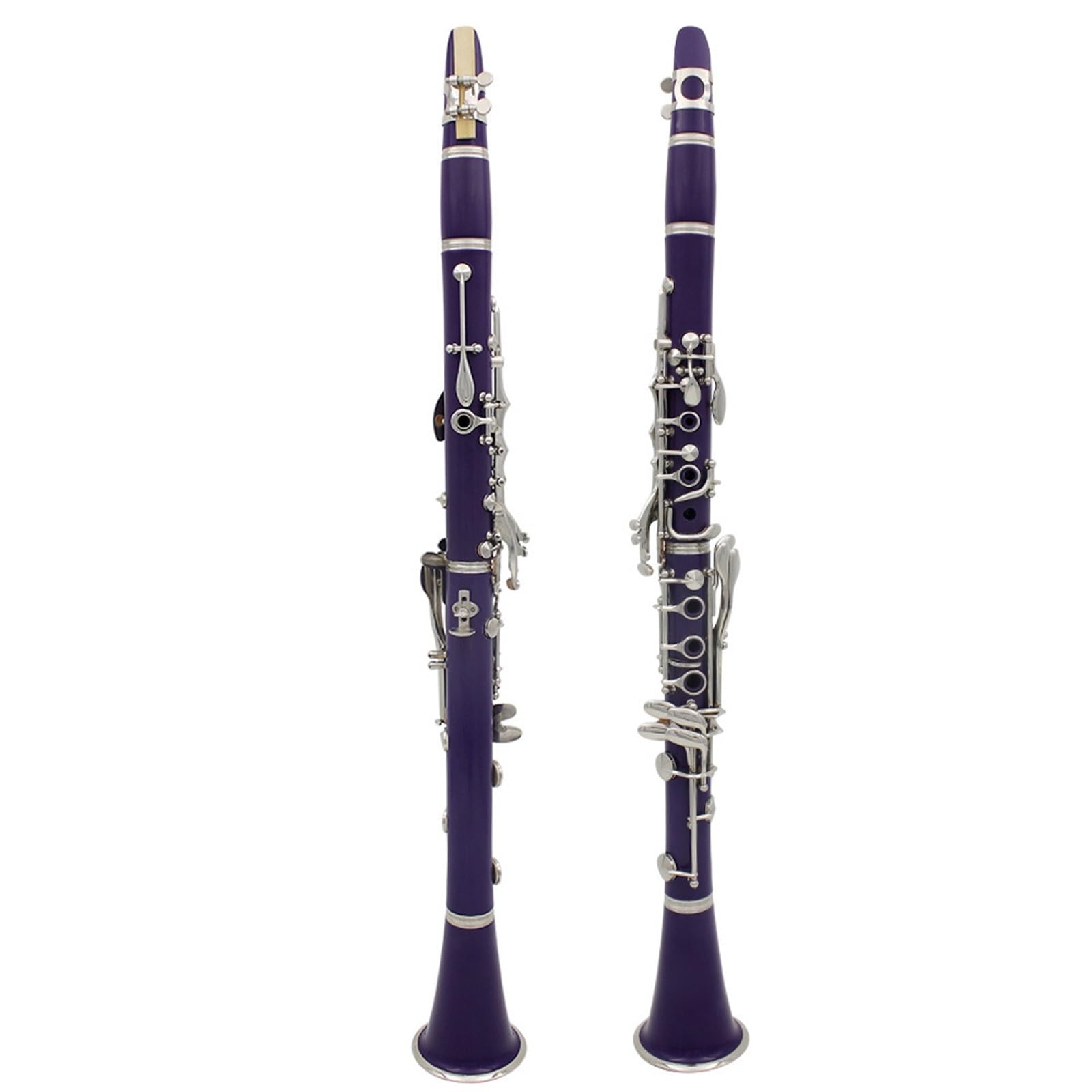 Clarinete Bb Tone 17 Teclas Instrumentos Musicales De Viento Madera Fácil Tocar(Purple)