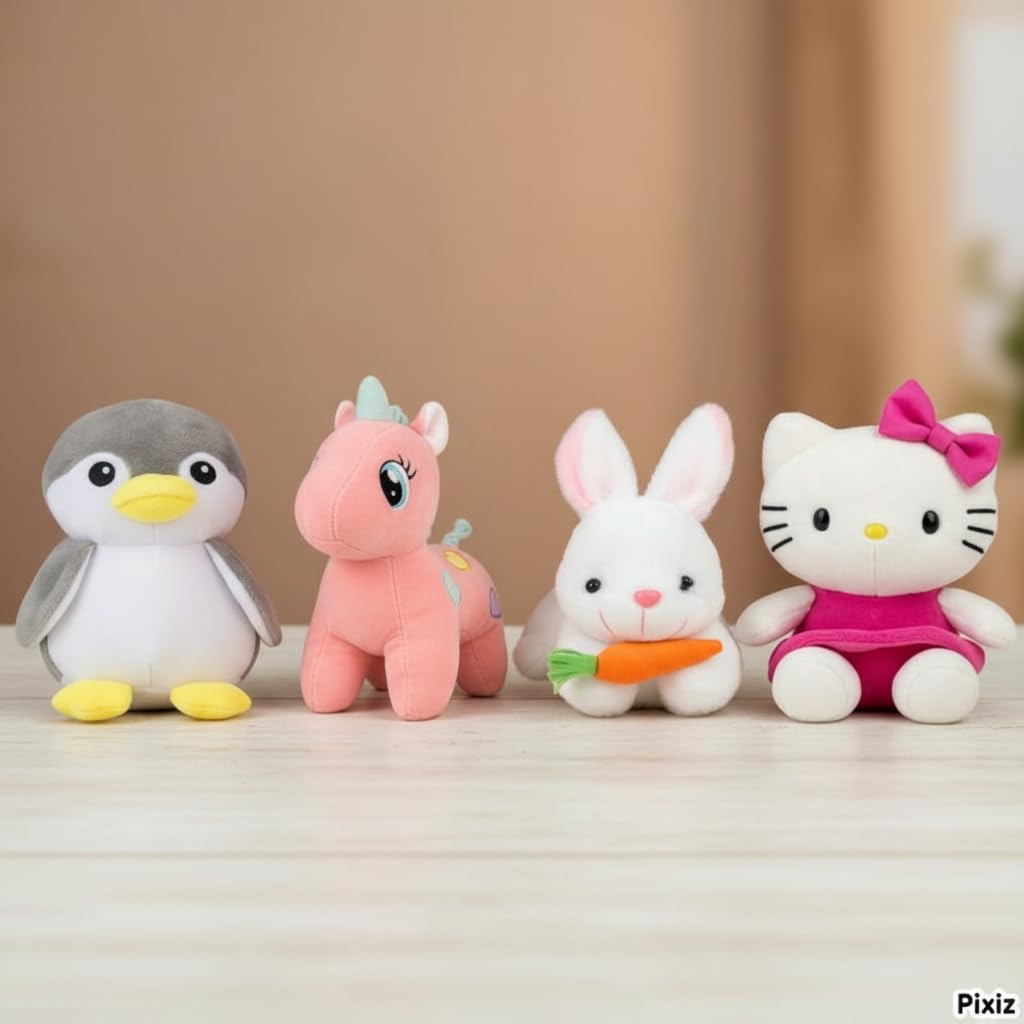 Cute Plush Toy Set - Penguin, Unicorn & More! -2 Cute Plush Toy Set - Penguin, Unicorn & More! -2
