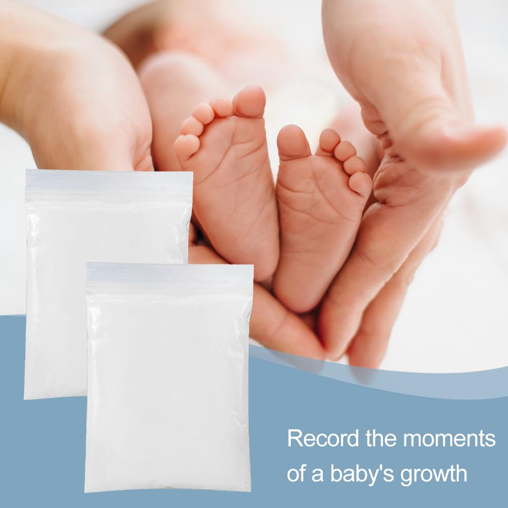 Kit d'Empreintes de Bébé Argile 3D pour Mains et Pieds, Argile Molle, Cadeau Naissance 2PC