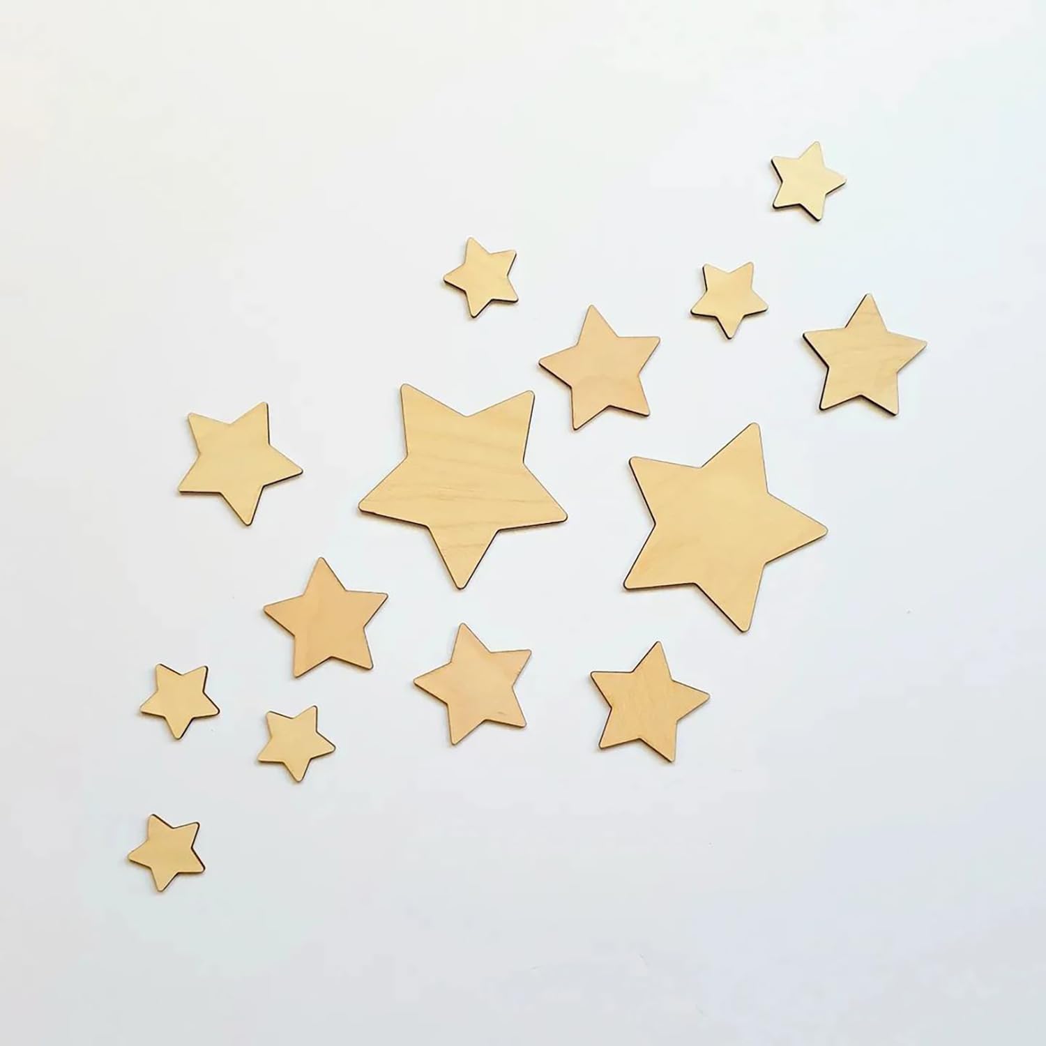 10 Pieces Boho Nursery Star Wall Decor,Wooden Baby Room Star Wall Decor,Wooden Star Decoration for Children Baby Kids Boys Girls Bedroom Nursery Pendant