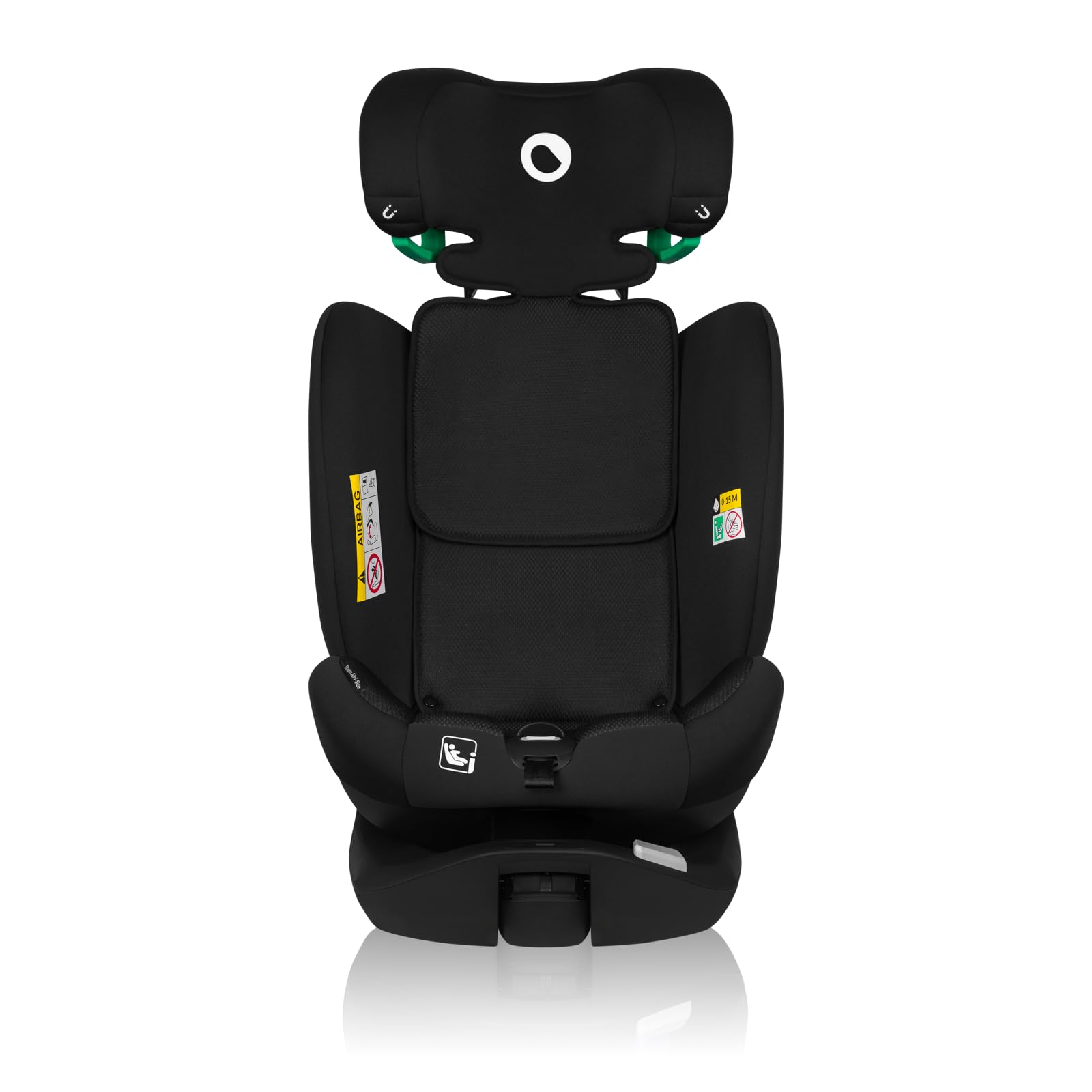 LIONELO Braam Air i-Size - Asiento infantil para coche (giratorio, 360o, 0-36 kg, grupo 0 1, 2, 3, montaje en sentido de marcha y orientado hacia atrás, ISOFIX+pie estabilizador, reposacabezas y