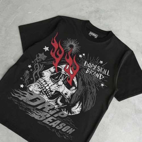 Image of DopeSkill Halloween Graphic Tee Streetwear Hip Hop Hypebeast Unisex T-Shirt Sneaker Colour Matching Shirts Spooky Graphic
