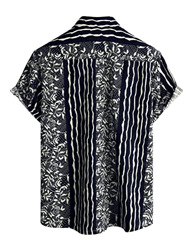 Image of VATPAVE Mens Casual Hawaiian Floral Shirts Short Sleeve Button Down Tropical Shirts Beach Summer Shirts