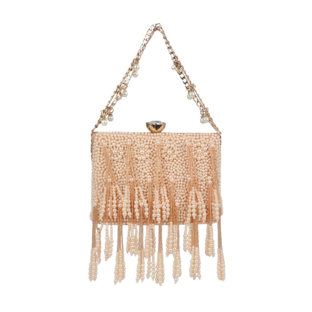 Copper Velvet Embellished Women Clutch-image-45