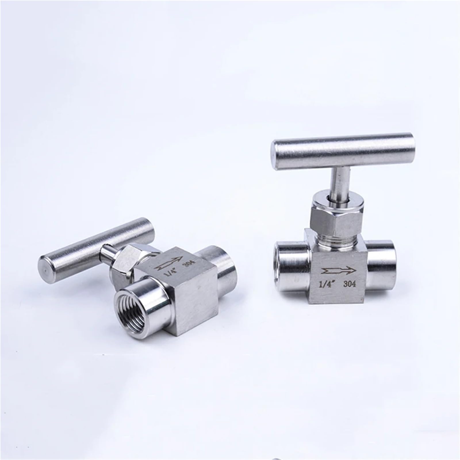 304 Edelstahl Innengewinde Nadelventil 1/8" 1/4" 3/8" 1/2" Durchflusskontrolle mit einem Formgriff Kugelventil 1St(1/2")
