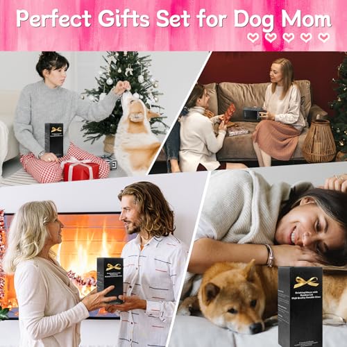 Mason Life Gift for Dog Lover Women Glass Cup and Sock for Dog Mom Can Shaped Cups, 18oz Drinking Glasses with Bamboo Lid and Straw - Image 4
