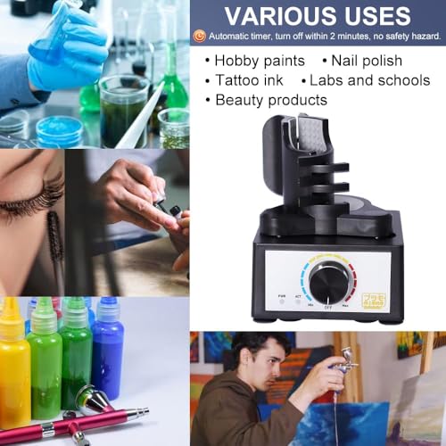 Mini Paint Shaker Mixer 3 Speed Vortex Rührer für Modell Acryl Nagellack Labor.Freihändige USB-C-Design-sichere Saugbasis 10-100ml Kapazitäts-effiziente bürstenlose Motor Kompaktes tragbares Werkzeug