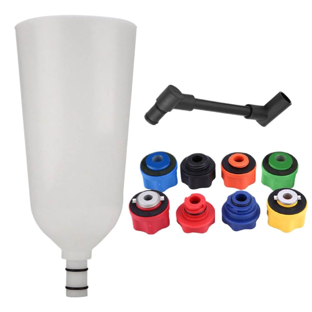 Set di riempimento adattatore per imbuto olio motore per auto da 10 pezzi con tubo di prolunga offset girevole compatibile con furgone per auto