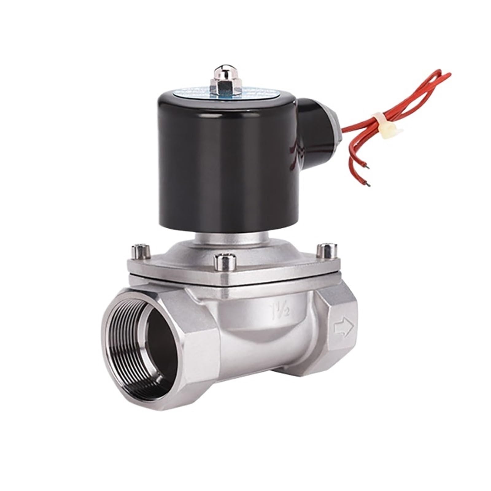 Uyqukggpsn 1-1/2 1Pcs " Stainless Steel Solenoid Valve Normally Closed Dn40 Pipeline Control Switch Water Valves For Water Oil Air 220V 24V 12V(Bsp_240vac)