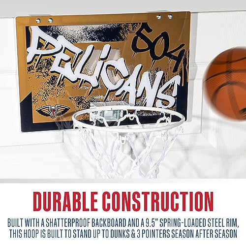 Franklin Sports NBA Over the Door Basketball Hoop - New Orleans Pelicans - image 7