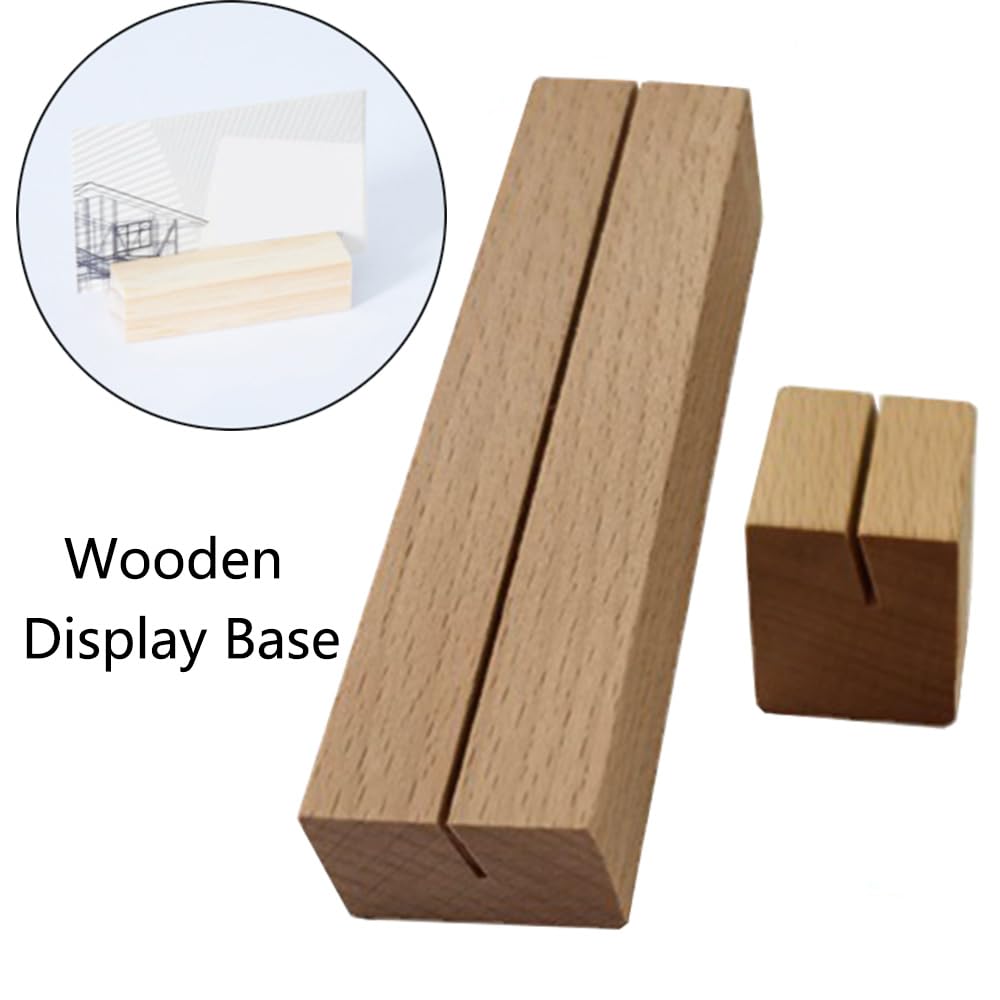 TopHomer 4 tamaños (40 piezas), soportes de madera para tarjetas, para bodas, banquetes, fiestas; número de mesa, foto/imagen, soporte de menú, restaurante