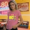 Cutesong Vintage 80s Shirts for Women Retro 1980 Party Outfits Vibrant Retro to The 80s Print tee top Pink #2