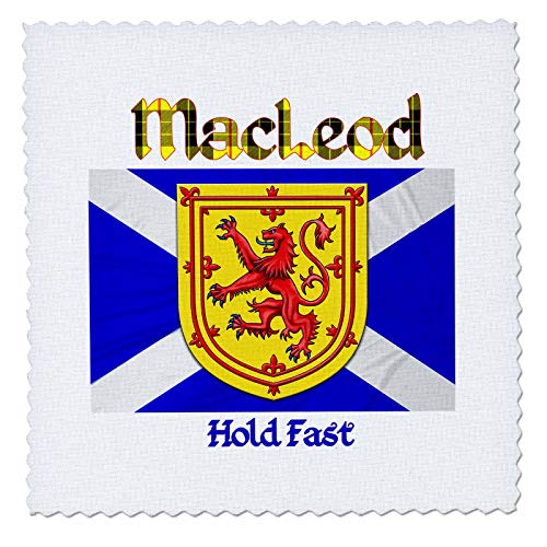 6x6 inch Quilt Square - Scotland Flag with Lion Rampant for Clan MacLeod and Family Motto. Creative Studios – Celtic