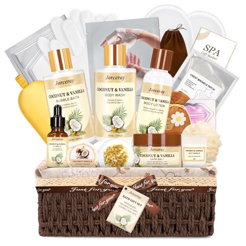 Jorceray 22PCS Bath and Body Gift Basket Set for Women,