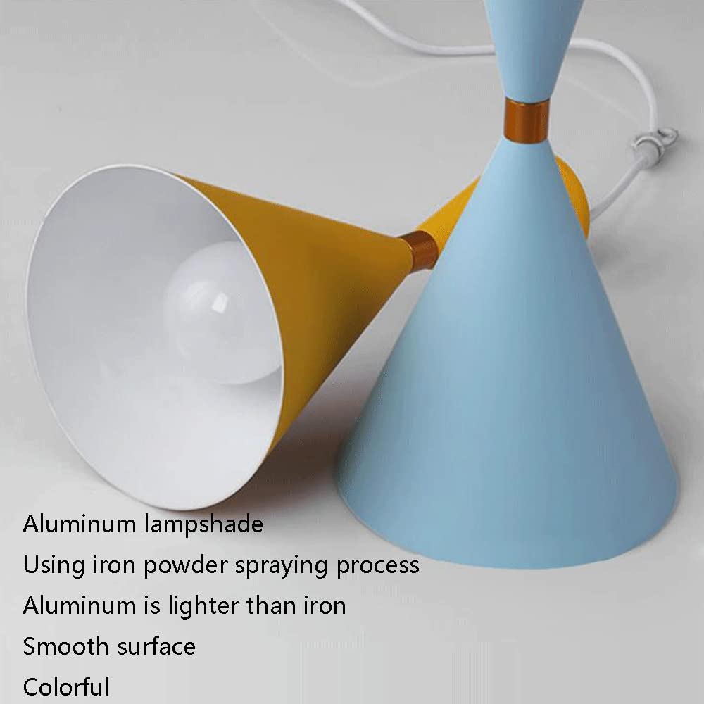 RCIDOS Luces Colgantes Modernas Industriales Pantalla Luz Techo Romántica Metal Lámpara Colgante Metal Estilo Nórdico Lámpara Suspensión para Decoración De Isla De Cocina para Cocina, Dormitorio,.