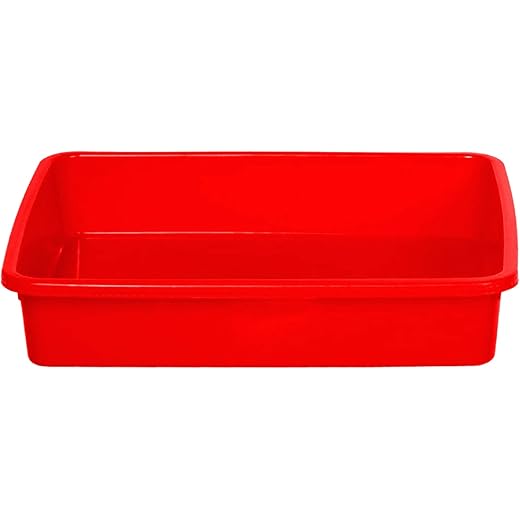 Kuber Industries Large Plastic Office Tray Red