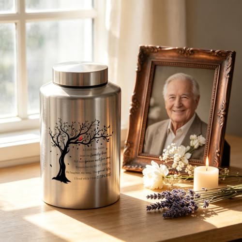Image of Cremation Urns for Human Ashes Adult Male or Female | Large Decorative Memorial Funeral Burial Urn for Ashes Woman Men Dad Mom(up to 220 lbs)