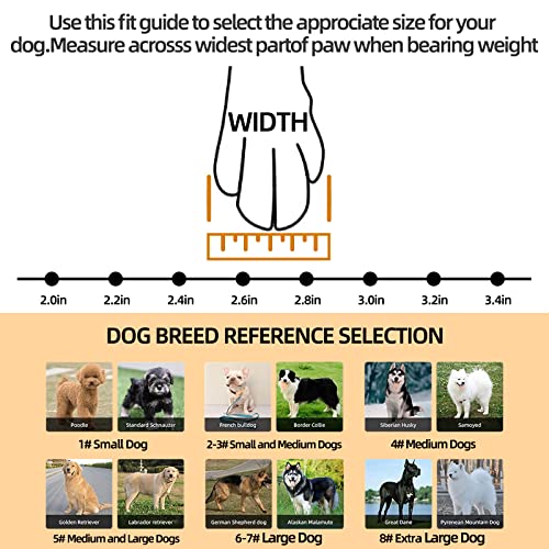 AOKOWN Dog Shoes Large Size Dogs, Waterproof Dog Snow Boots for Large Dogs, Dog Boots & Paw Protectors for Snow Outdoor Walking, Dog Snow Booties for Winter with Anti-Slip Rubber Sole 4Pcs Size 4 AOKOWN Dog Shoes Large Size Dogs, Waterproof Dog Snow Boots for Large Dogs, Dog Boots & Paw Protectors for Snow Outdoor Walking, Dog Snow Booties for Winter with Anti-Slip Rubber Sole 4Pcs Size 4