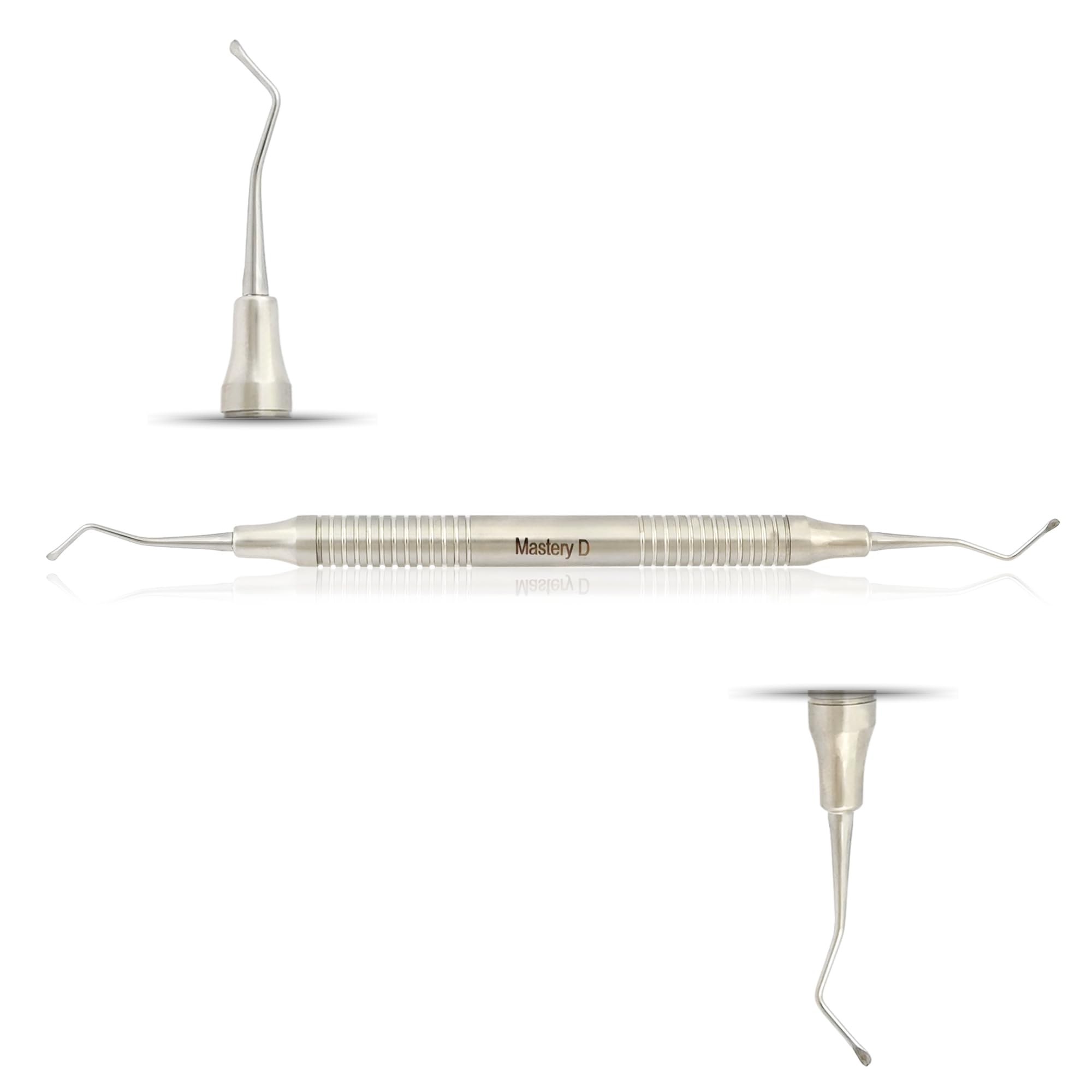 MASTERYD Dental Excavators 18W Spoons 1.6mm Double Ended Tips Composite Filling Restorative Steel Instruments with Knurled Handle for Firm Grip DN-2486
