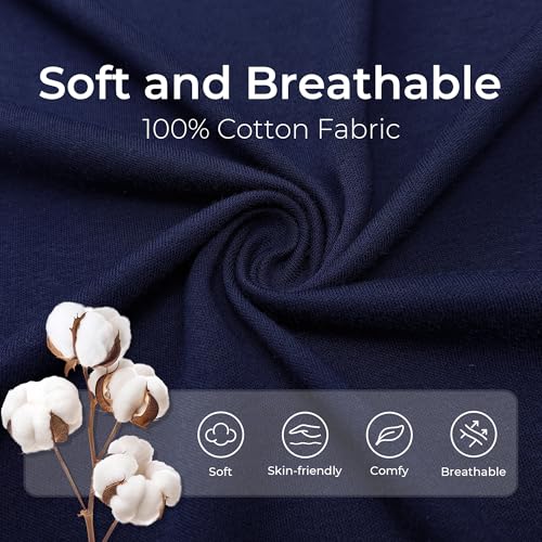 U2SKIIN Mens 100% Cotton Robe Lightweight Knit Bathrobe2