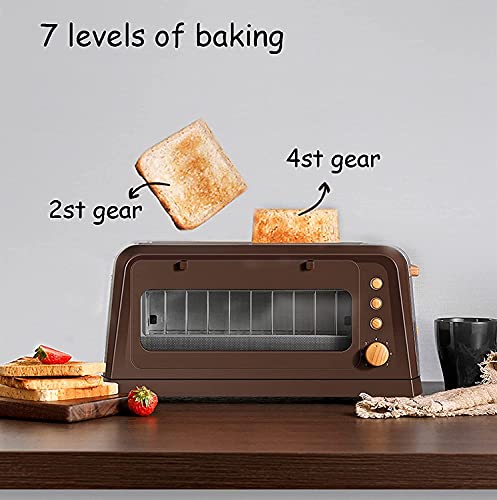 GKPLY 2-Scheiben-Toaster, Multifunktions-Frühstücksmaschine Home Toast Sandwich Maker, 7 Geschmacksstufen Einstellbarer… – Bild 3