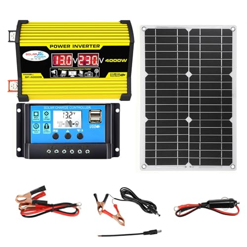 Genérico Panel Solar, Kit Energia Solar para Casa Pantalla LED Controlador Inversor Energía Combinado De s-istema...