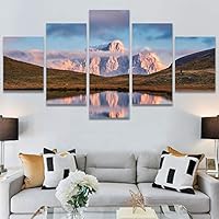 SIGNWIN 5 Panel Canvas Wall Art Calming Waters for Home Decorations Ready to Hang - 60