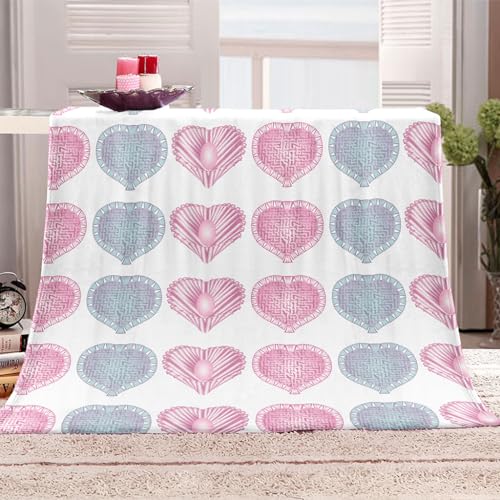 Hixingo Kuscheldecke Fleecedecke Wolldecke, 3D Herz Mikrofaser Sofa Überwurfdecke Kuscheldecke Flauschig Sofadecke, Weich Sofaüberwurf Couchdecke Wohndecke Fleecedecke (80x120cm,Hülse) – Bild 3