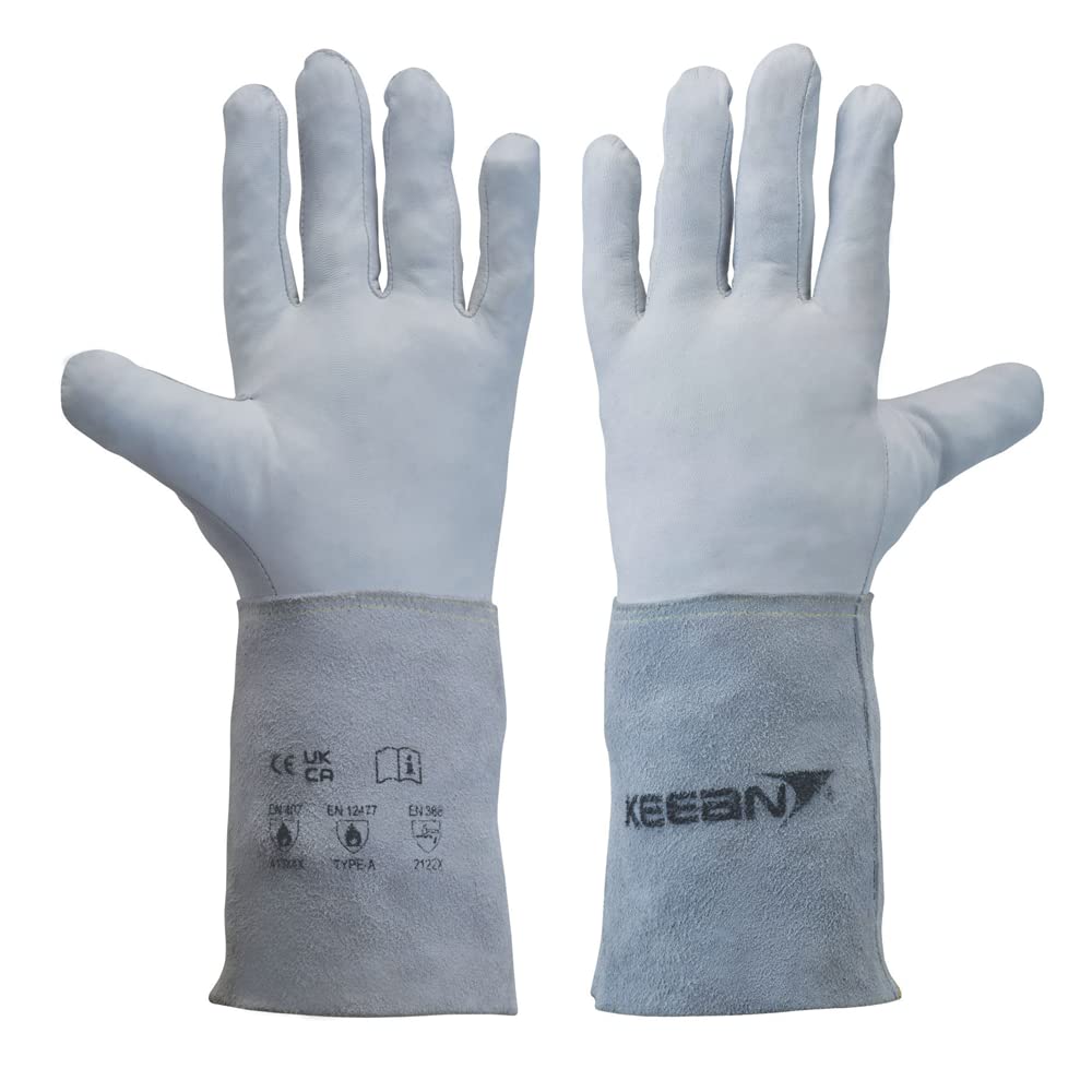 KEEAN TIG Welding 14 Inches Grain Leather Natural Goat Skin Split Welding Gloves High Dexterity Kevlar Sewn Soft and Felxible (B0BR9C6LLT) Amazon Price History, Amazon Price Tracker