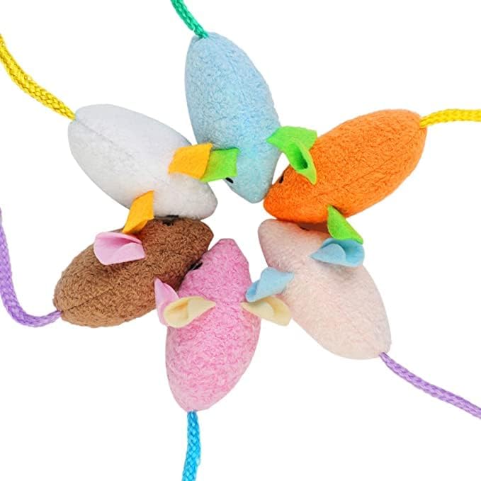 Image of Mouse Toy Cats Mouse Plush Cat Toys Realistic Cute Kitten Mice Filled Polyfill Rat for Cat, (8 Pieces)