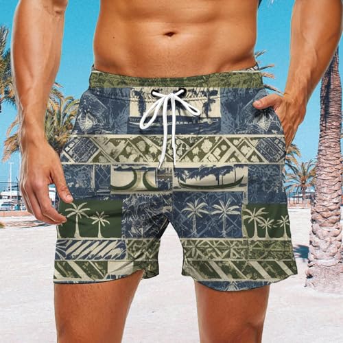 Beach Shorts Men | Casual Hawaiian Plant Graphic Beach Shorts - Breathable Quick Dry Swim Trunks for Vacation Everyday Wear2