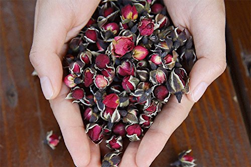 Flores secas naturales de rosa roja 4 oz miniatura 2