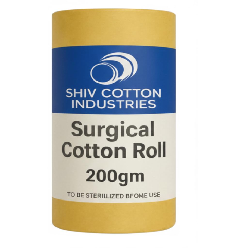 Surgical Cotton Roll, 200gm, Medical-Grade, Absorbent, Hygienic, Multipurpose for Medical Use, Wound Care, Baby Care, Beauty Salons (RR200GM15)