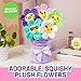 Emotional Support Flowers by Relatable, Easter Plush Cuddly Stuffed Animals and Toys, Cute Easter Basket Stuffers, Non Candy Easter Gift Basket Ideas, Includes 5 Plushies with Carrying Basket