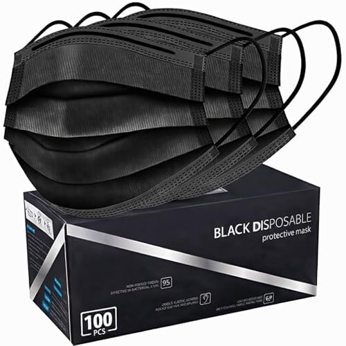 Image of MEELANA Non Woven Fabric 3 Ply Disposable Surgical Mask for Men Women with adjustable nose pin Reusable (Pack of 100) Breathable Masks