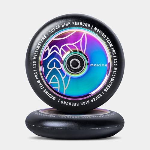Movino Roues De Trottinette 2 Pièces 110 mm Aluminium Polyuréthane Super High Rebound Résistant...