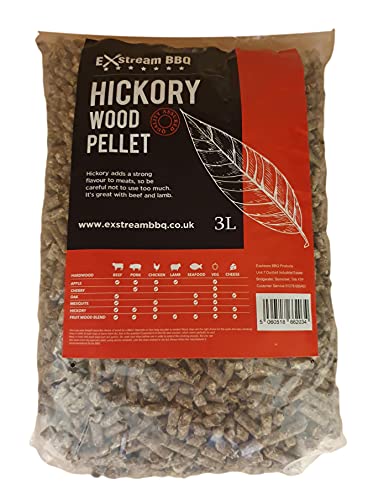 Exstream Sac de granulés de bois de hickory pour barbecue 3 l