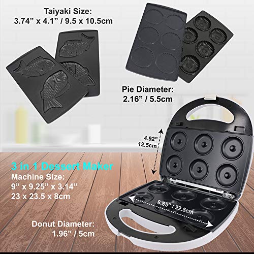 image for Mini-Donuts Maker, Mini-Pie and Quiche Maker, Taiyaki Maker – NEW 3 