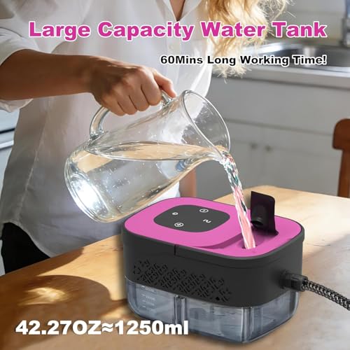 Image of Portable Steam Cleaner for Cleaning with 16pcs Accessories, 6-Level Adjustable, 15s Heat-Up, Handheld Steam Cleaner for Home, Tile, Grease, Dirt, Car Detailing, Lightweight Design for Women& Girls