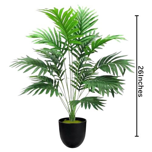 Image of Dekorly Plastic Fake Plants Artificial Floor Plants Large Tropical Palm Tree for Home Decor (African plam)