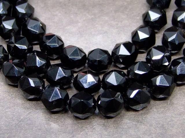 Amazon | g3-116N スターカット 7mm 5A モリオン 黒水晶 1連39cm 通し