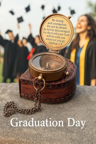 Brújula de latón grabada con estuche de cuero miniatura 4