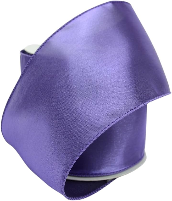 Wired Iridescent Single Faced Satin - Purple 2-1/2" 10yd