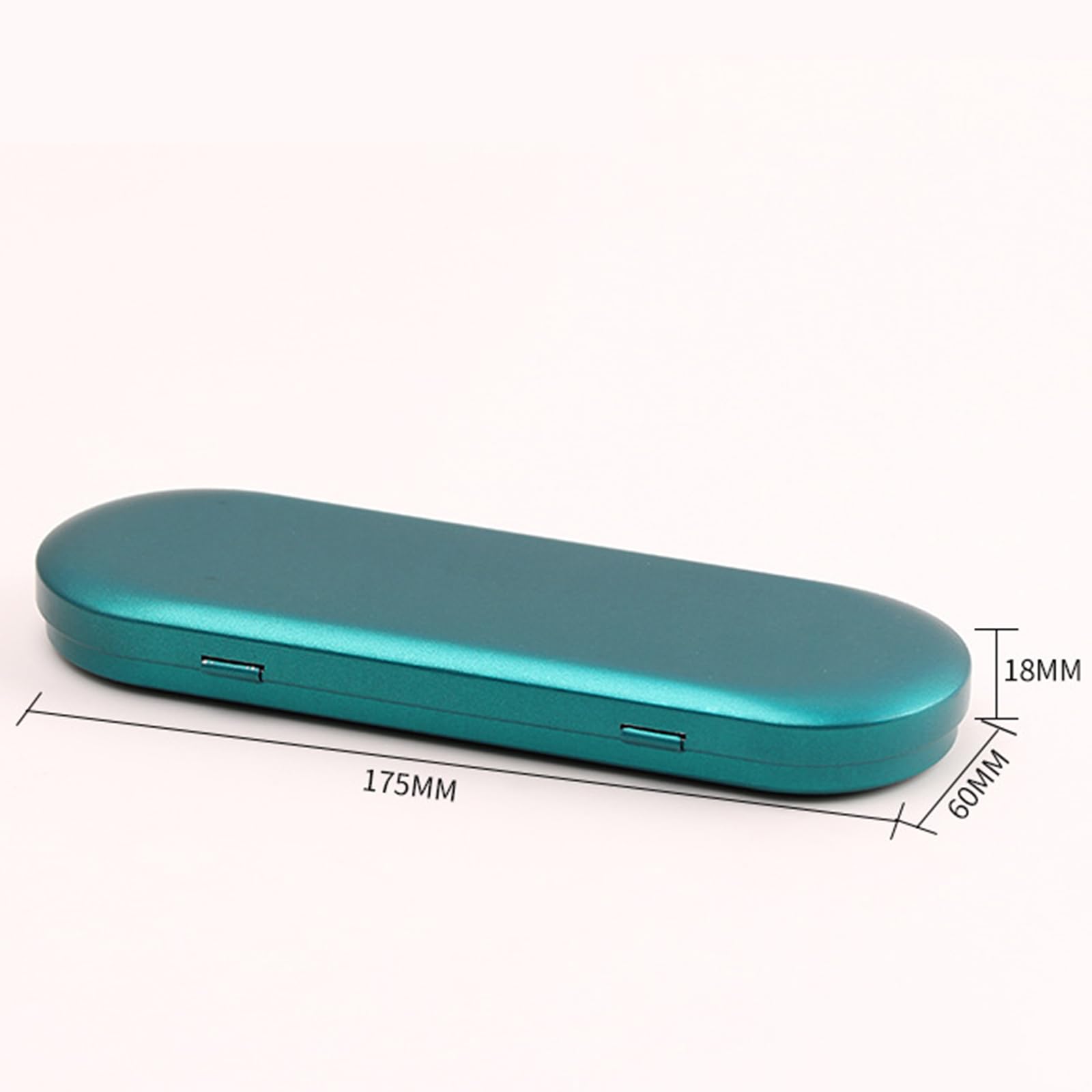 Globellapro 1PCS 17.5x6x1.8cm Oval Tin Box Small Metal Storage Tin with Lid, Green Empty Storage Container for Small Items - Image 2