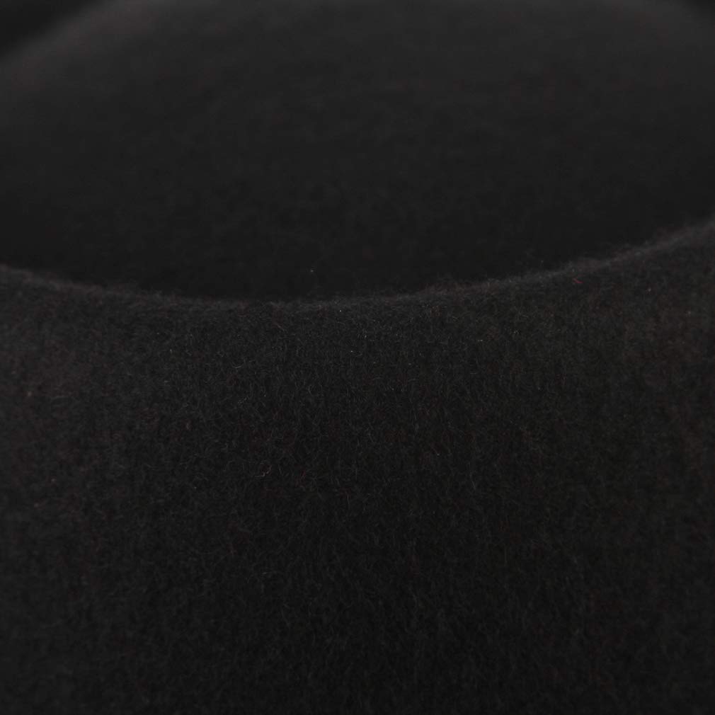 GEMVIE Pork Pie Chapeau pour Homme et Femme 100% Feutre de Laine Chapeau Fedora Trilby Noir Adulte Unisexe Chapeaux Porkpie