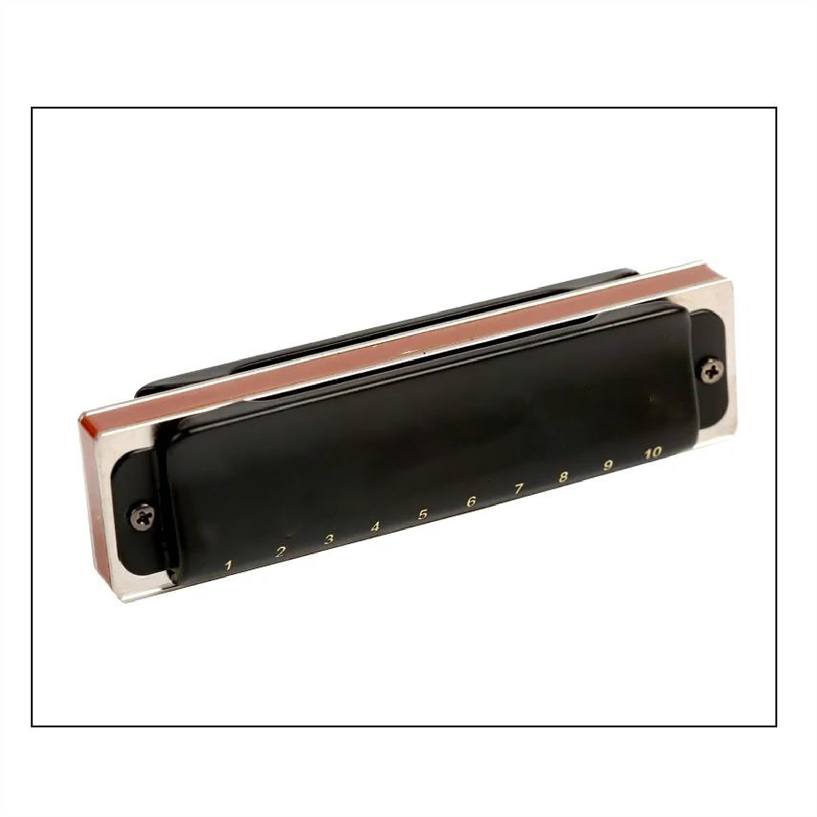 Harmonijka 10-otworowy profesjonalny instrument muzyczny Diatonic Blues Harp Harmonijka z plastikowym korpusem (Color : Ab)