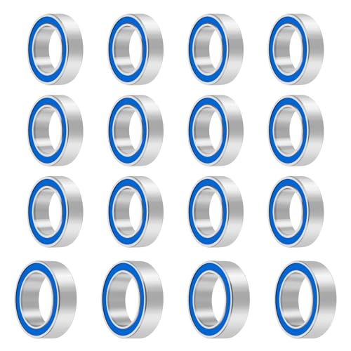 BRKRC 16pcs Ball Bearing Set 7x11x3 8x12x3.5mm for Losi 1/12 NASCAR AWD Racecar Upgrade Parts